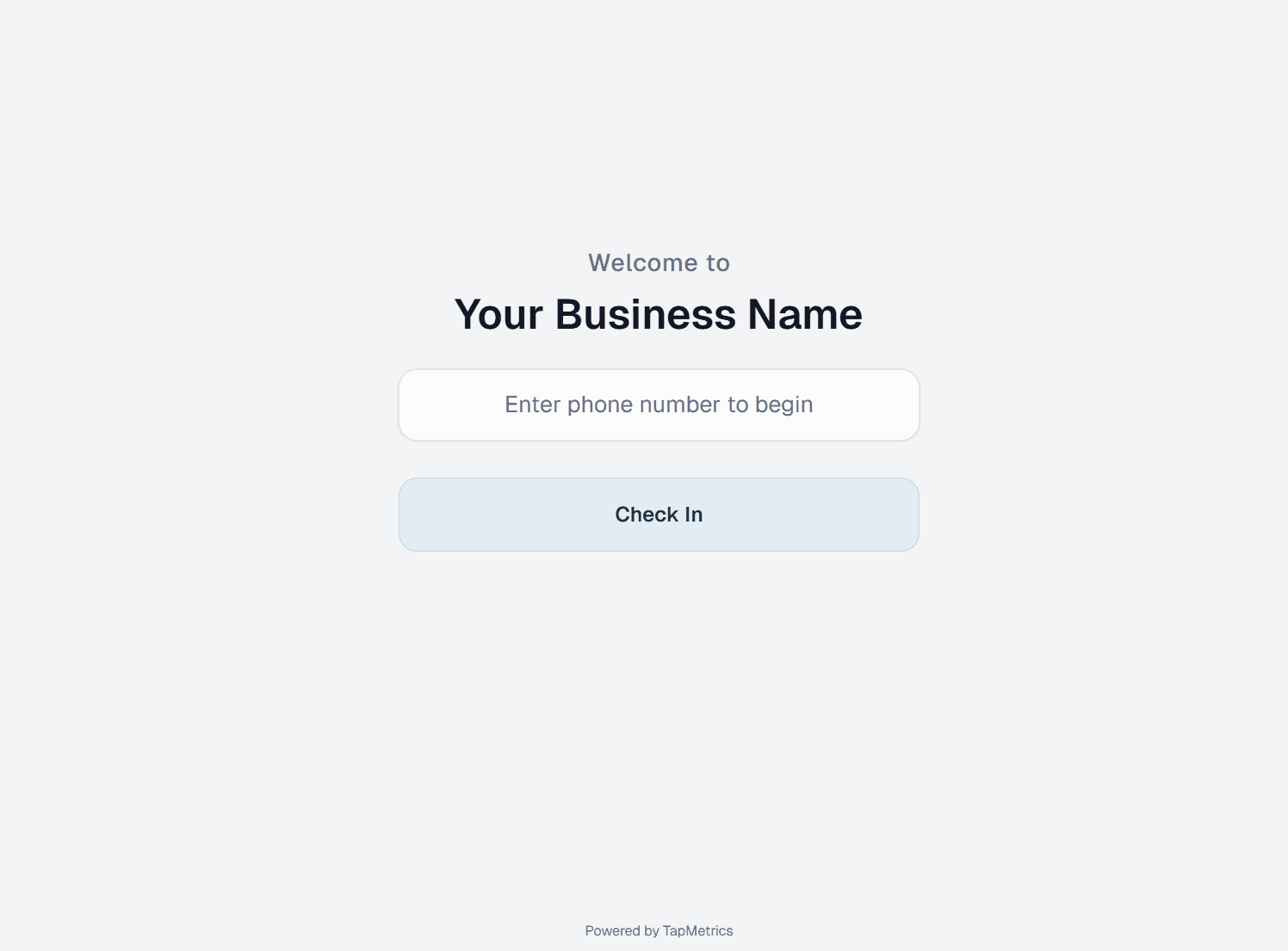 Customer enters phone number
